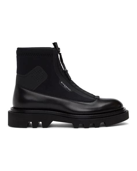 givenchy black neoprene combat boots|Bogs lace up boots in rubber and neoprene in .